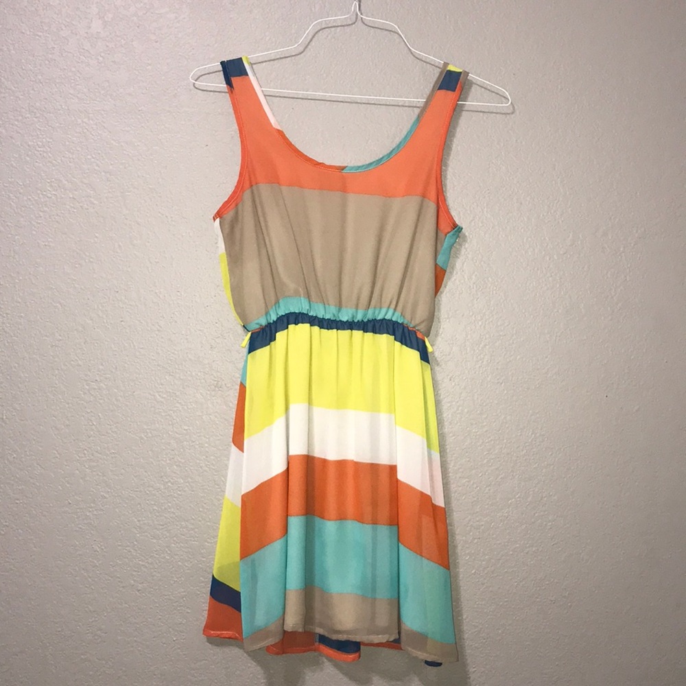Mid length Papaya dress!